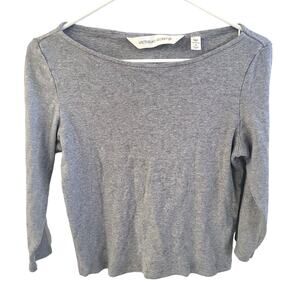 Vintage Victoria's Secret Gray 3/4 Sleeve Pajama Top - Medium